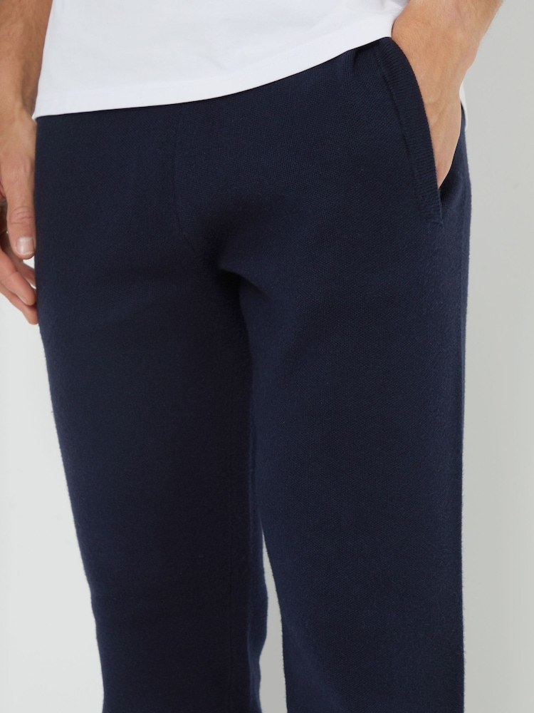 Threadbare Navy Luxe Knitted Joggers - Image 4 of 4