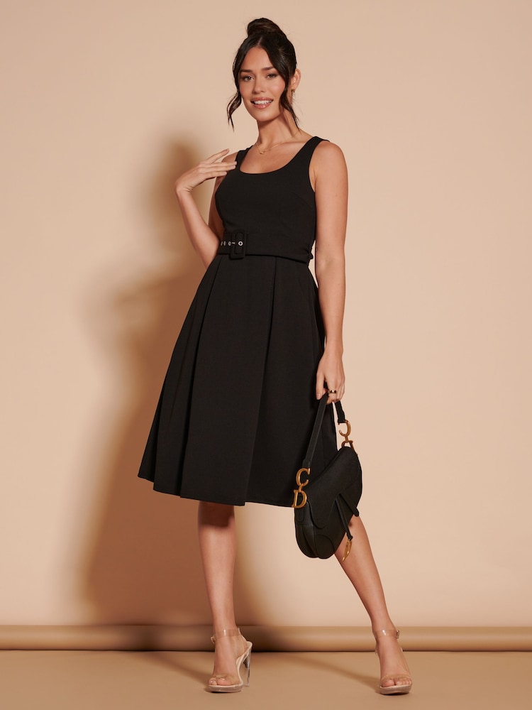 Jolie Moi 1950's Inspired Ausgestelltes Kleid mit Gürtel - Bild 1 von 6 Jolie Moi 1950's Inspired Ausgestelltes Kleid mit Gürtel - Bild 1 von 6