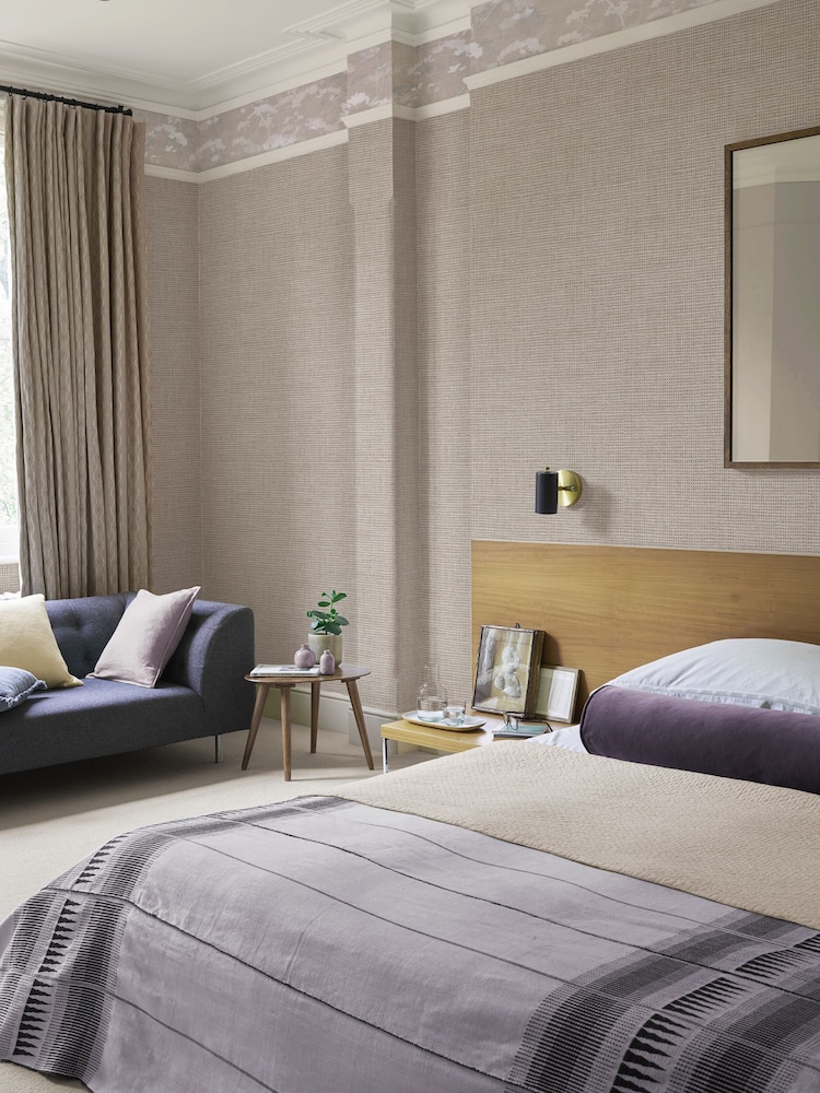 Graham & Brown Praline Rustic Weft 10M Wallpaper - Image 1 of 4 Graham & Brown Praline Rustic Weft 10M Wallpaper - Image 1 of 4