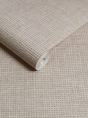 Graham & Brown Praline Rustic Weft 10M Wallpaper - Image 3 of 4