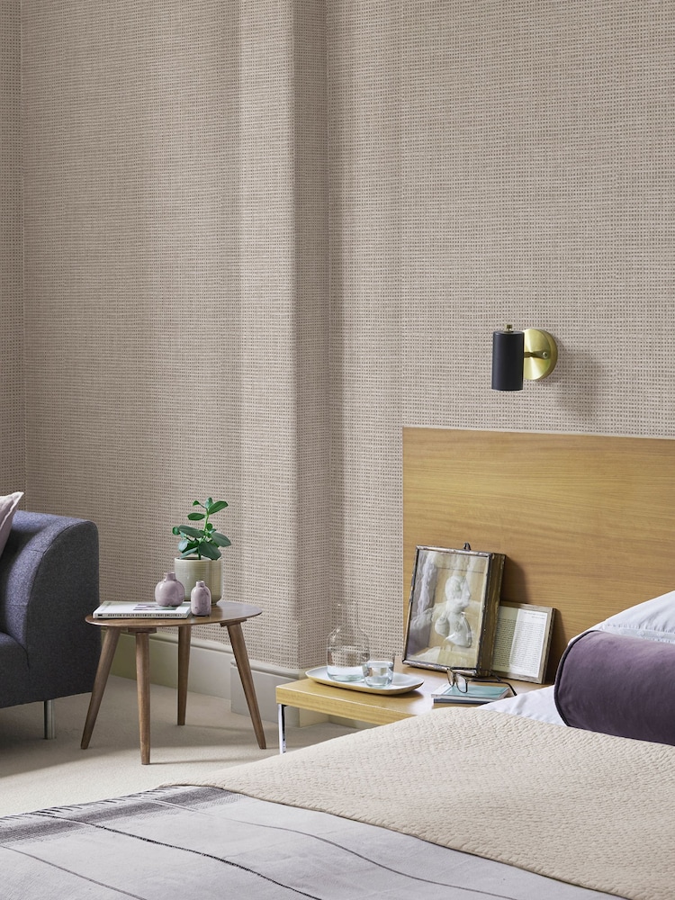 Graham & Brown Praline Rustic Weft 10M Wallpaper - Image 4 of 4 Graham & Brown Praline Rustic Weft 10M Wallpaper - Image 4 of 4