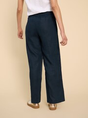 White Stuff Blue Belle 100% Linen Blend Wide Trousers - Image 2 of 7
