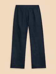 White Stuff Blue Belle 100% Linen Blend Wide Trousers - Image 6 of 7