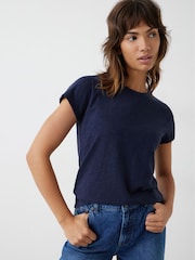 Hush Blue Slim Fit Crew T-Shirt - Image 1 of 4