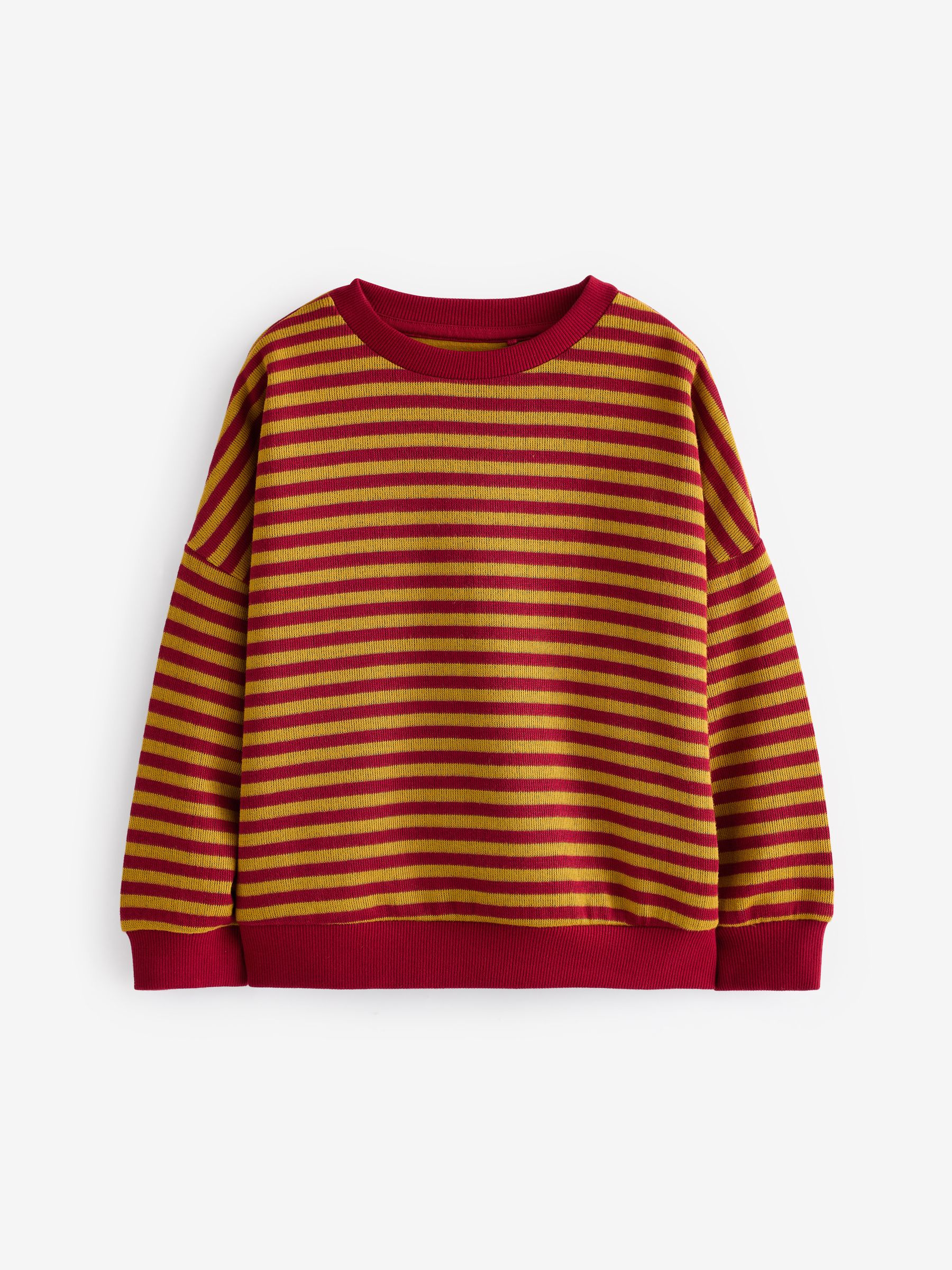 Buy Red Green Stripe Oversized Cosy Rib Sweatshirt 3 16yrs from Next United Arab Emirates