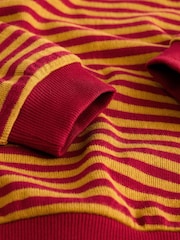 Red/Green Stripe Oversized Cosy Rib Sweatshirt (3-16yrs) - Image 7 of 8