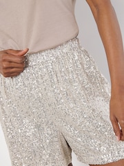 Apricot Natural Sequin Lines Boxer Shorts - Image 3 of 4