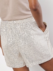 Apricot Natural Sequin Lines Boxer Shorts - Image 4 of 4
