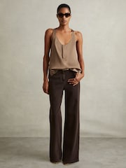 Reiss Taupe Frankie Scoop Neck Vest - Image 1 of 5