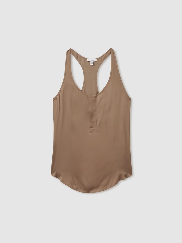 Reiss Taupe Frankie Scoop Neck Vest - Image 2 of 5