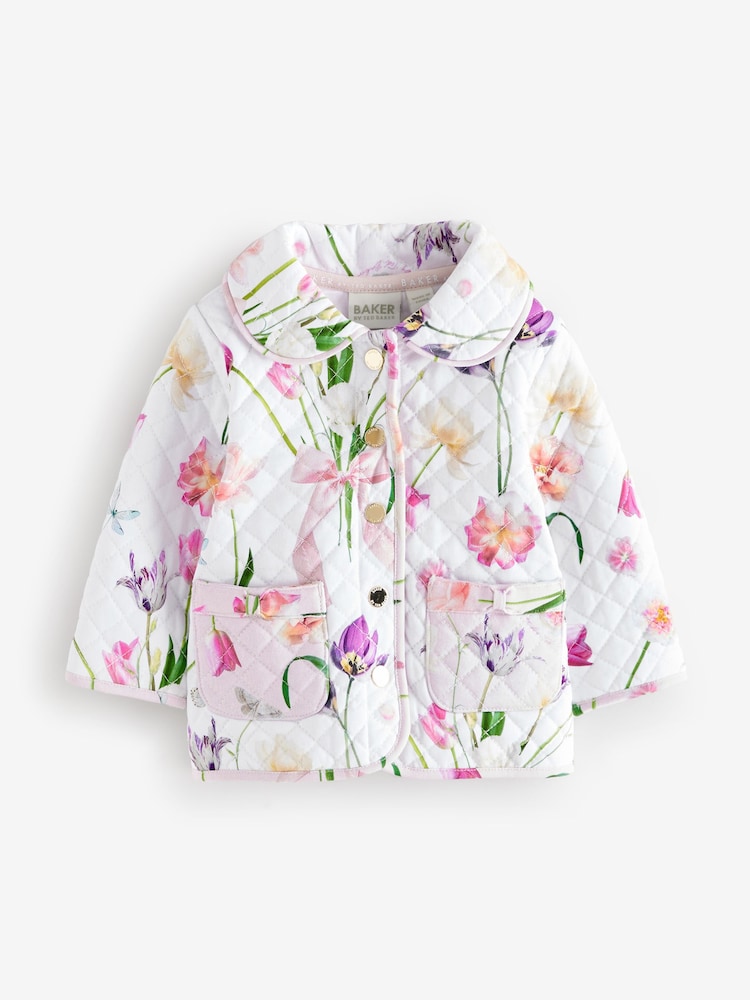 Alb - Baker by Ted Baker Printed Quilted 100% Cotton Jacket - Image 7 of 11