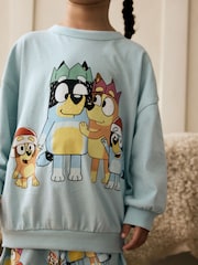 Синий - Bluey 100% Хлопок Лицензия Рождество Пижама (12месяцев-10лет) - Image 4 of 9