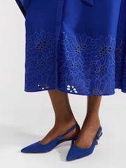 Hobbs Blue Safia Slingback Shoes - Image 4 of 4