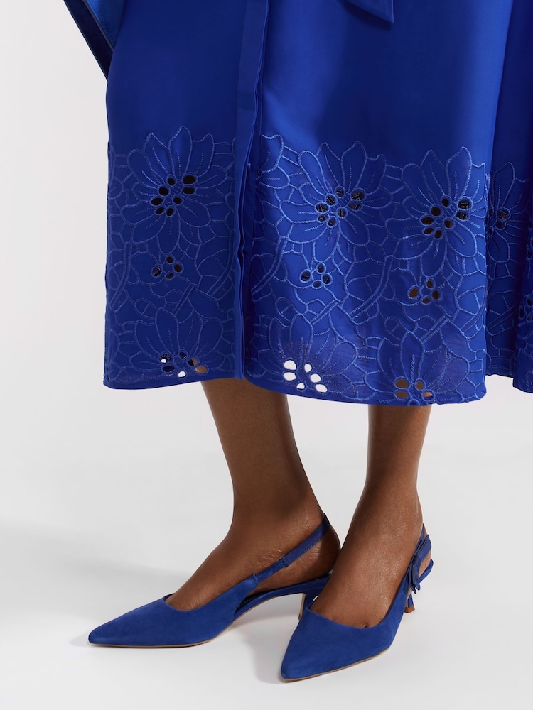 Hobbs Blue Safia Slingback Shoes - Image 4 of 4 Hobbs Blue Safia Slingback Shoes - Image 4 of 4