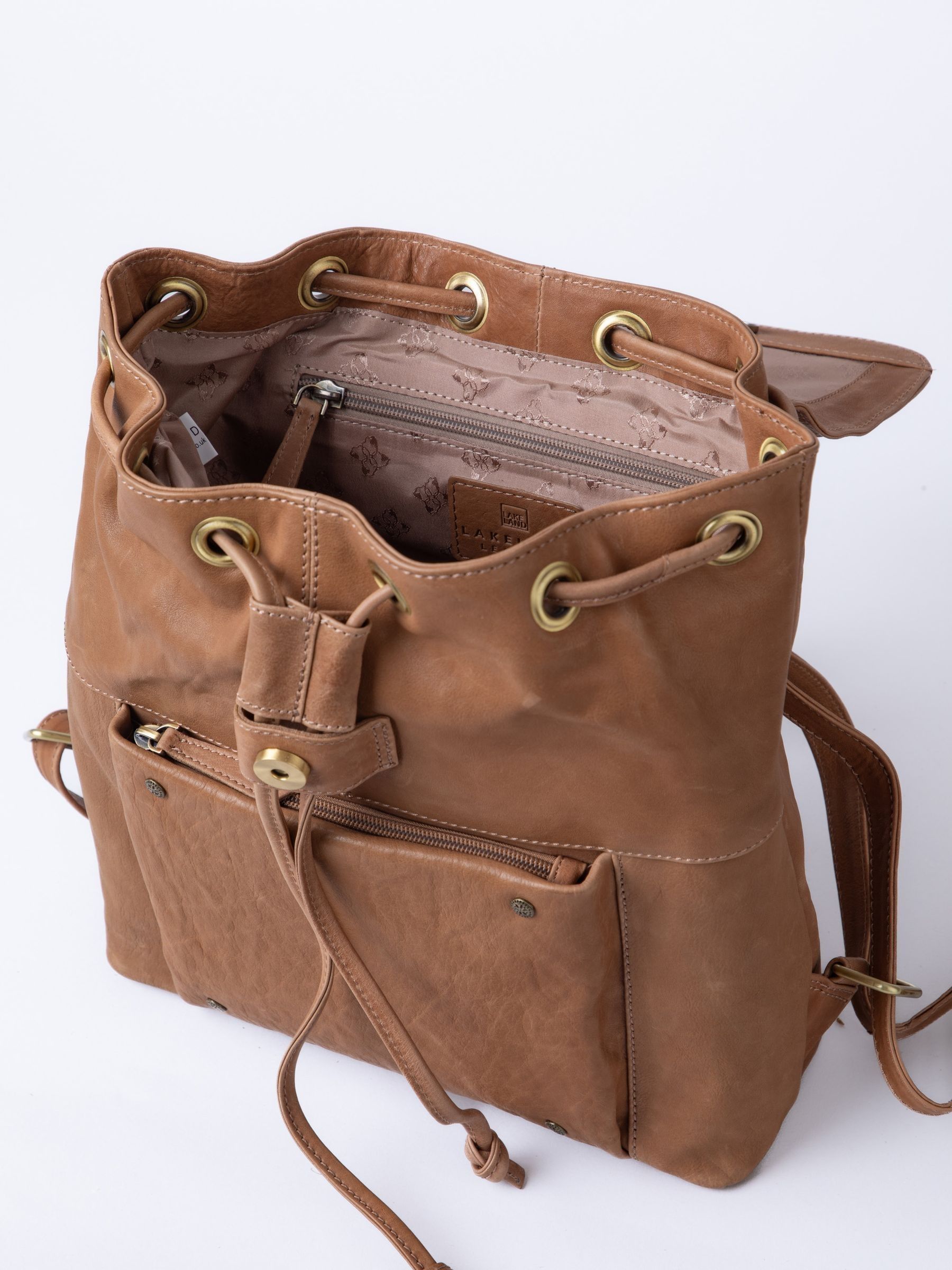 Buy Lakeland Leather Taupe Harstone Backpack from the Next UK online shop