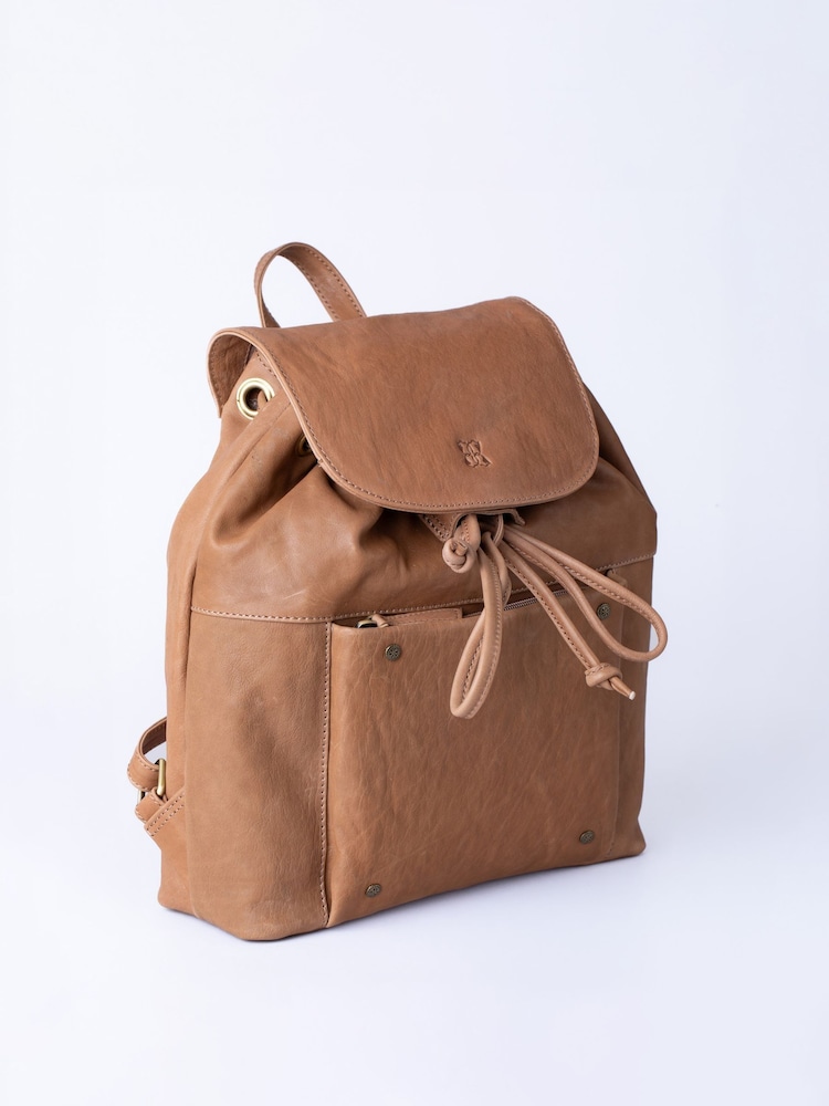 Lakeland Leather Taupe Harstone Backpack - Image 6 of 6