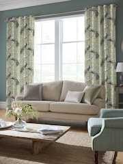 Laura Ashley Hedgerow Green Belvedere Made to Measure 100% Cotton Curtains - Image 1 of 6