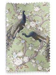 Laura Ashley Hedgerow Green Belvedere Made to Measure 100% Cotton Curtains - Image 6 of 6