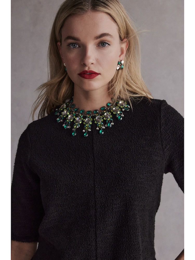 Green Tabitha Simmons Elizabeth Jewelled Necklace - Image 1 of 6