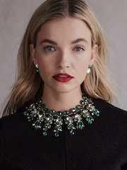 Green Tabitha Simmons Elizabeth Jewelled Necklace - Image 2 of 6