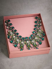 Green Tabitha Simmons Elizabeth Jewelled Necklace - Image 5 of 6