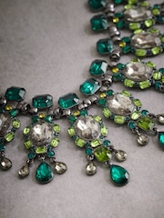 Green Tabitha Simmons Elizabeth Jewelled Necklace - Image 6 of 6