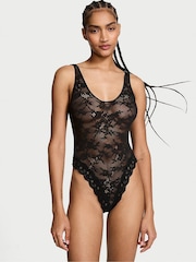 Victoria's Secret Black Lace Scoop Bodysuit - Image 1 of 3