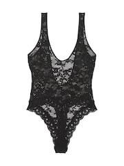 Victoria's Secret Black Lace Scoop Bodysuit - Image 3 of 3