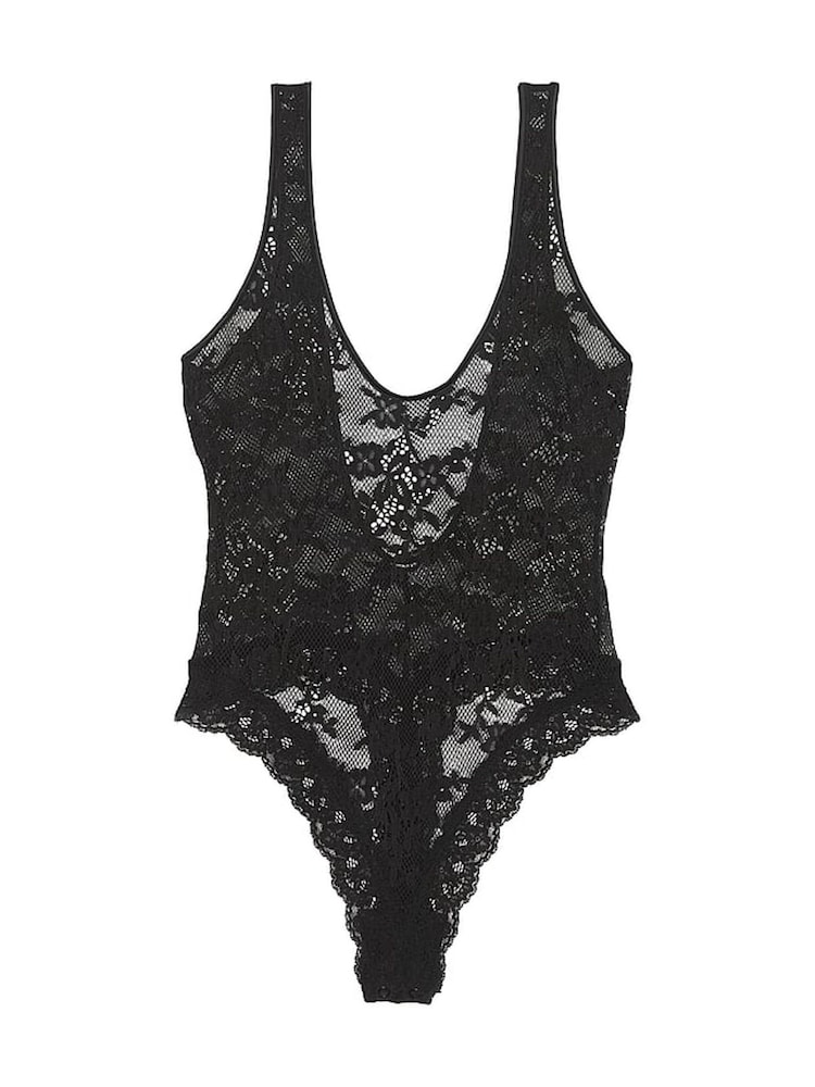 Victoria's Secret Black Lace Scoop Bodysuit - Image 3 of 3