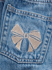 Baker by Ted Baker Blue 100% Cotton Embroidered Cargo Jeans - Image 9 of 12