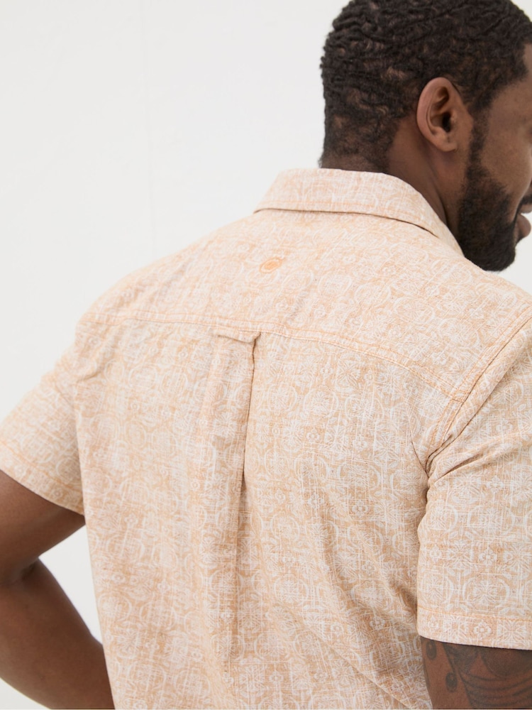 FatFace Beckley Pink Tile Print Shirt - Image 2 of 5 FatFace Beckley Pink Tile Print Shirt - Image 2 of 5
