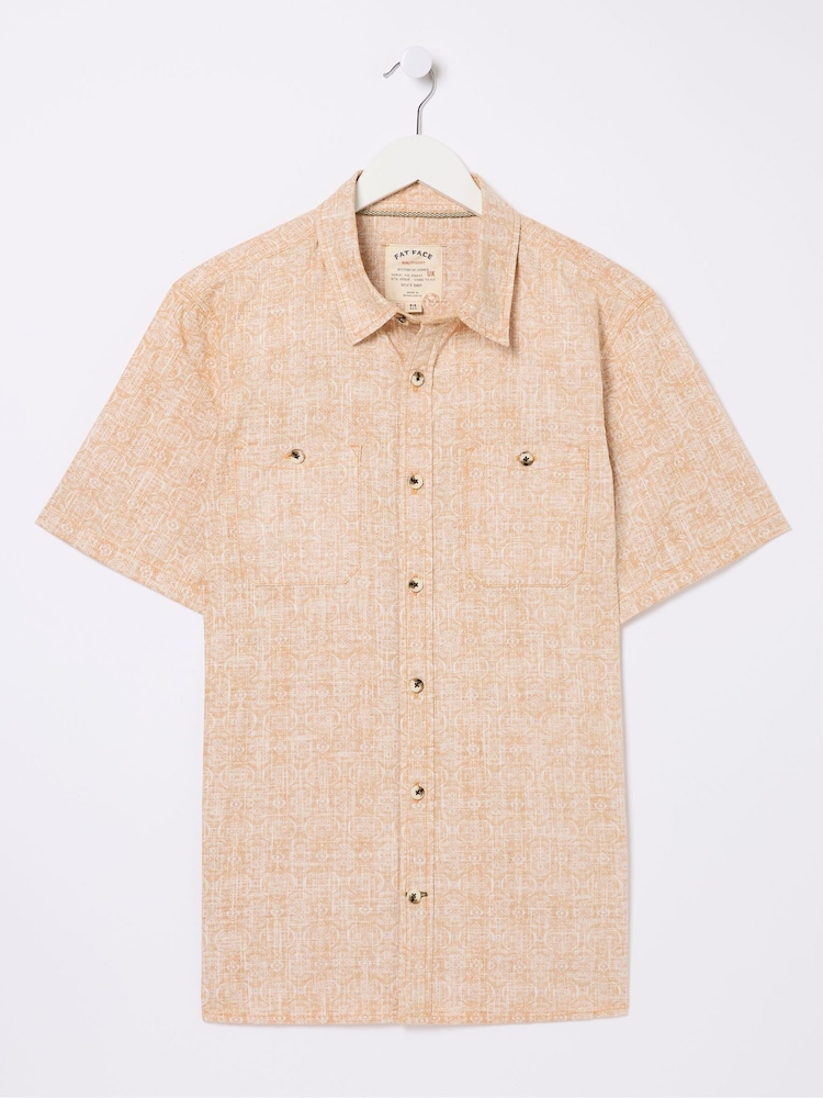 FatFace Beckley Pink Tile Print Shirt - Image 5 of 5 FatFace Beckley Pink Tile Print Shirt - Image 5 of 5