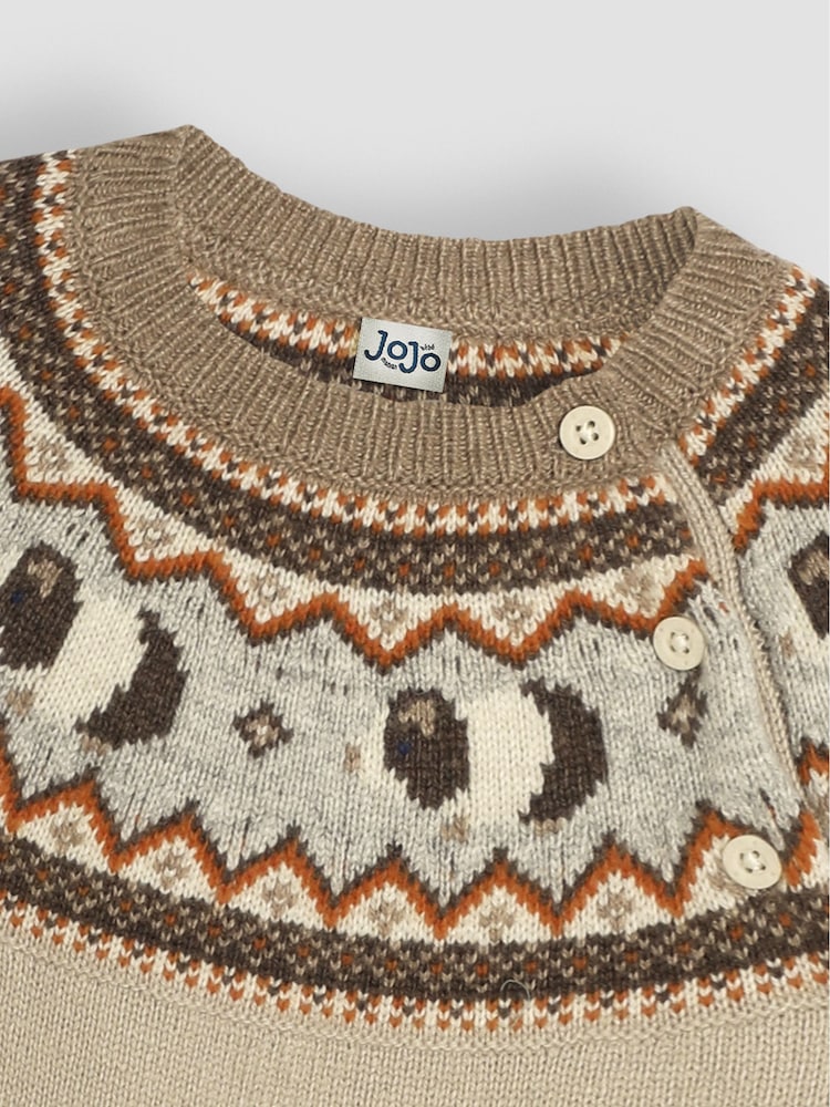 JoJo Maman Bébé Natural Guineapig Knit Jumper - Image 3 of 3