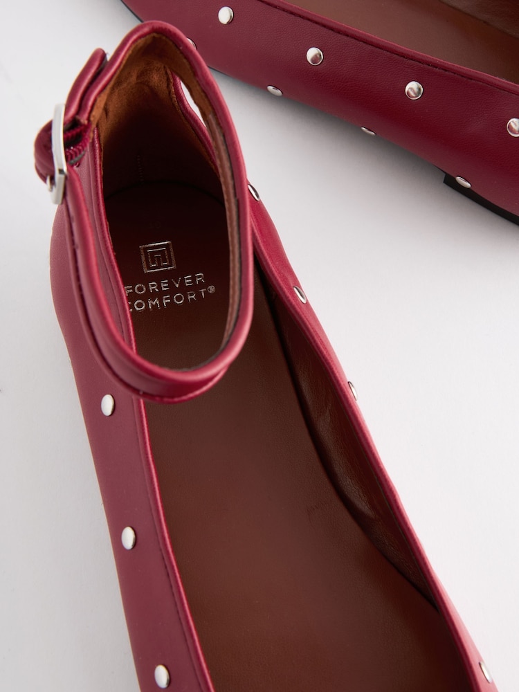 rdeča - Forever Comfort® Jewel Ankle Strap Round Toe balerinke - Slika 9 iz 9 rdeča - Forever Comfort® Jewel Ankle Strap Round Toe balerinke - Slika 9 iz 9