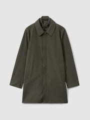 Reiss Dark Green Logan Hybrid Removable Funnel Neck Overcoat - Image 2 of 5