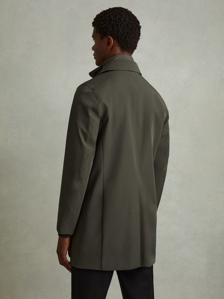 Manteau hybride amovible à col cheminée Reiss Logan - Image 4 of 5