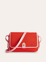 Boden Red 100% Cotton Structured Cross-Body Bag - Image 2 of 4