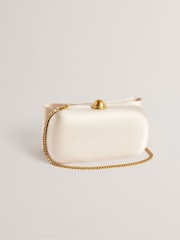 Ted Baker Cream Bowelaa Satin Bow Clutch Bag - Image 3 of 5