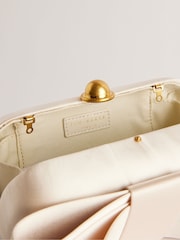 Ted Baker Cream Bowelaa Satin Bow Clutch Bag - Image 5 of 5