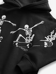 Black Skeleton Graphic Hoodie (3-16yrs) - Image 3 of 3