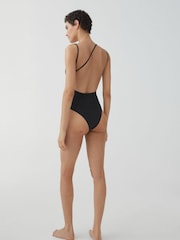 Mango Black Back Detail Swimsuit - Image 1 of 5