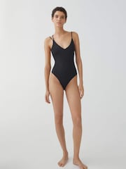 Mango Black Back Detail Swimsuit - Image 3 of 5