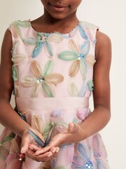 Phase Eight Pink Flora Jacquard Dress - Image 4 of 7