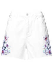 Joe Browns White Embroidered High Waisted Denim Shorts - Image 5 of 5