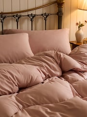 Night Lark Plain Coverless Duvet and Pillowcase Set - Image 3 of 6