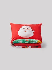 Red Santa & Friends Christmas Duvet Cover and Pillowcase Set - Image 7 of 8