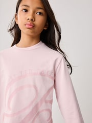 Baker by Ted Baker Pink Branded Wide Leg Pyjama Set - Image 4 of 10