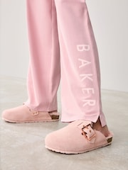 Baker by Ted Baker Pink Branded Wide Leg Pyjama Set - Image 5 of 10