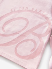 Baker by Ted Baker Pink Branded Wide Leg Pyjama Set - Image 7 of 10