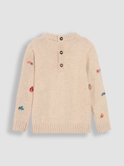 JoJo Maman Bébé Natural Bug Embroidered Jumper - Image 2 of 3